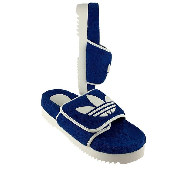 NWT Gucci x Adidas Men\'s GG Platform Sandal Blue Cotton Sponge Sz 8 main image 7
